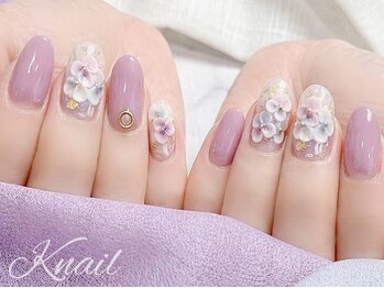 ケイネイル(Knail)の写真/繊細な手描きペイント＆立体的な3Dアートが人気!ロングからショートまでお爪に合わせたアートを指先に…
