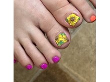カイヤナイト(Nail Salon Kyanite)の雰囲気（3Dひまわりデザイン！フットバス/丁寧ケア込み＋親指2本コース♪）