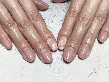 パラジェル登録サロン バランス シンプルネイル&アイラッシュ 新田東店(balance)/ピンク×マーブル