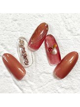 ミュナ(myuna)/クリアボルドーネイル