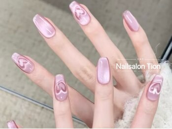 ティオン 川崎店(Tion)の写真/【人気★ハートマグネットワンカラー¥6280】似合わせワンカラー★上品ネイルで大満足の仕上がりに♪