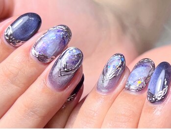 ルナネイルズ(Luna nails)の写真/【八千代台駅徒歩３分】持ち込みデザイン◎ニュアンスから手描きアートまでお任せ下さい♪