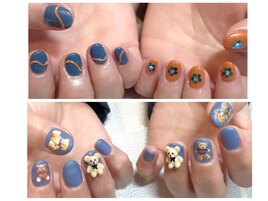 秋色ポップネイル