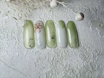 ぷっくりフラワーネイル