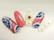 クリスタルネイル ボンベルタ橘店(CRYSTAL NAIL)/フラワーネイル