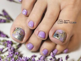 purple foot nail