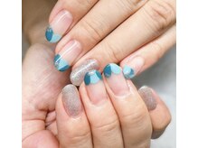 はあとねいる 宇都宮御幸ヶ原店/【通常】水色クリアネイル