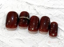 ネイルメゾン 池袋店(NAIL MAISON)/ボルドーミラーライン¥8050