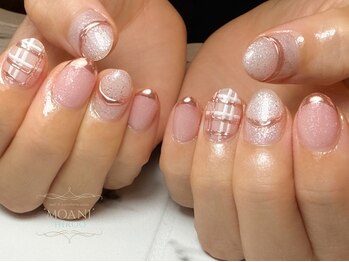 モアニヒロオ 広尾駅前店(MOANI Hiroo)/ピンクチェックネイル