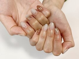 ニュアンスグレー×ブロンズ☆