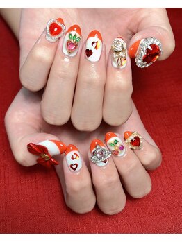 レディスペネイル ノマエ 名駅店(Redispe nail nomae)/ビジューいっぱいネイル☆
