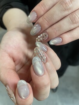 ネイルサロン エーナイン 札幌大通本店/マグネット＋1本アレンジ