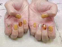 ネイル ビューティーマジック 葛西本店/べっ甲デザインネイル