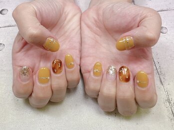 ネイル ビューティーマジック 葛西本店/べっ甲デザインネイル