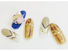 ネイリシャス(NAILICIOUS)/秋スモーキー&べっこうアート♪