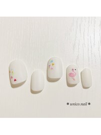 おまつり気分のフラミンゴ