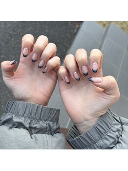 グランビューティー 静岡インター通り店(gran beauty)/ネイビーフレンチネイル