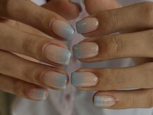 ガレージネイル(GARAGE Nail)/ブルーグラデーション×ラメグラ