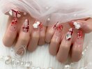 バレンタインネイル