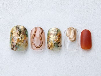 ルフトエーデ(LUFT Ode)/【Art 10】秋色質感ネイル