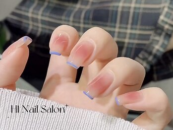 エイチワン(H1)/チーク+青色のスキニーフレンチ