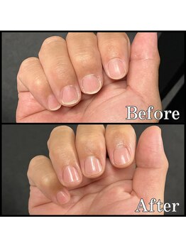 眉毛男子 新宿店/ネイルケア【 before / after 】