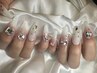 長さ出し＋ジェルネイルアート