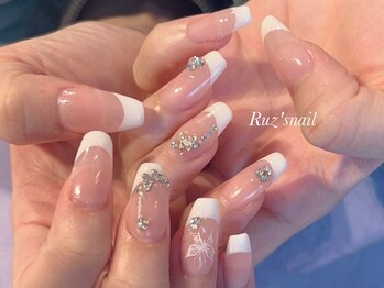 ラズネイル(RUZ'S NAIL)の写真/《手元を一気に華やかに演出》経験豊富なオーナーネイリストによる長さ出し&デザインで叶えたい美爪に♪