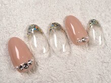 ケージュール(Kjour)/ガラスフレンチ　ピンクベージュ