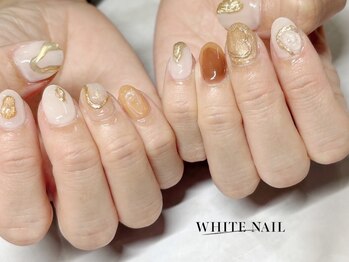 ホワイトネイル(WHITE NAIL)の写真/≪再現度の高さ×モチの良さ≫クーポン4980円～！種類豊富なアート/キャラクターアート/持ち込みもOK♪