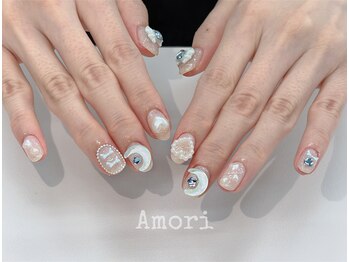 アモリ(Amori)/ホワイトラメ×ブルーリボン