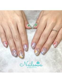 ソワ(sowa)/春らしいフラワーネイル