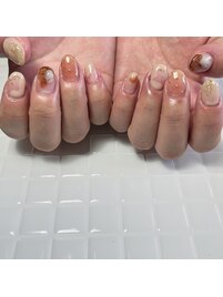 ブラウン/ホワイト