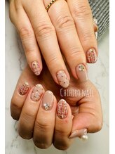 チヒロネイル/キルティング＆ツイードネイル