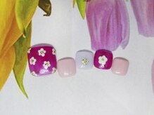 ネイルライフ(NailLife)/お花ホロ　フット