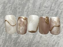 エムドットネイル 池袋(m.nail)/質感ブラウンニュアンス