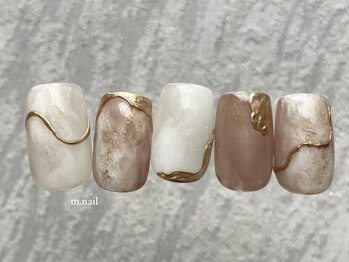 エムドットネイル 池袋(m.nail)/質感ブラウンニュアンス