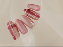 エムスラッシュ ソル センター南(M.SLASH SOL)/春のチェックネイル