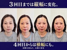 天空の手もみの雰囲気（回数によるお顔の変化、縦幅、横幅【小顔/骨盤矯正】）
