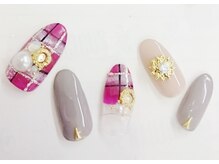 ネイリシャス(NAILICIOUS)/スモーキー＋チェック♪