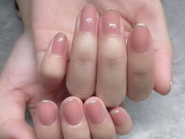 ワンカラー×ラメライン