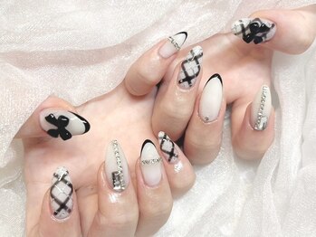 モカ 心斎橋(moca by Lee)/【Aina】チェックネイル