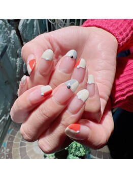 ネイルサロン リスタ(Rista)/まっすぐフレンチ　シンプル