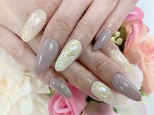 ディーネイル 天王寺(D-nail)/[中村]グレージュ×大理石