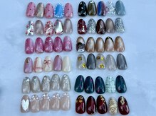 ハズグラスネイル(Haze Grass nail)/2月季節の定額デザイン