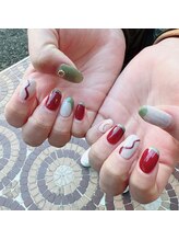 ネイルサロン リスタ(Rista)/ニュアンス　うねうね　アート