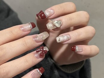 ニコルネイル(nicole nail)/冬キラキラネイル