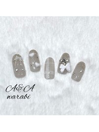 大人かわいいハートチェック