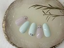 フレンチ ラメ 星 ストーン