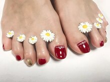 ミナネイル(mina-nail)/ワンカラーに+でストーン☆
